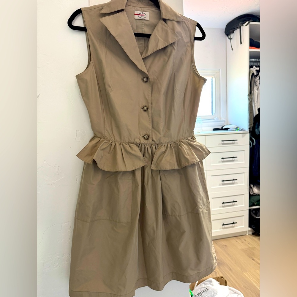 Prada Sleeveless Tan Dress